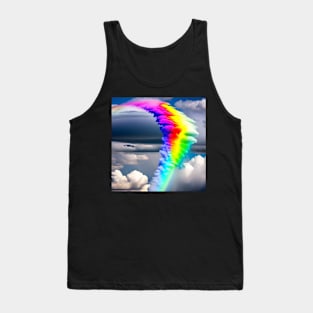 Rainbow Clouds Celestial Gift Sky Surreal Surrealistic Surrealism Tank Top